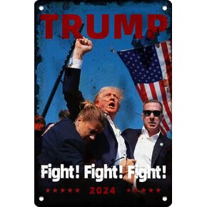 TRUMP 2024 TAKE AMERICA BACK-Fight!Fight!Fight! Trump Survived Shot Fight Strong Fist Car Magnets Donald Trump 2024 Take America Back Election Patriot