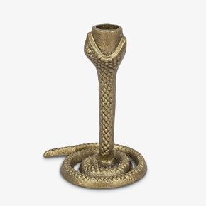 Luminara Brass Wrought Iron Snake Taper Holder for Luminara Flameless Moving Flame Tapers - 4.25" x 5"