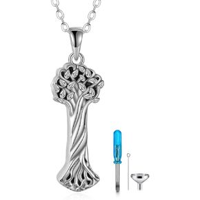Urn Necklaces for Ashes Sterling Silver Abalone Shell Cremation Memorial Jewelry for Women Men