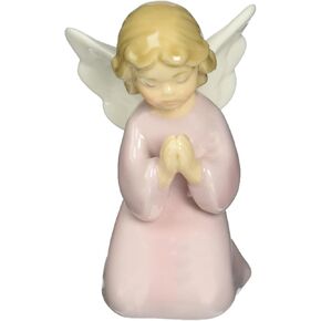 Cosmos Cg 10322 Fine Porcelain Praying Girl Angel Figurine, 3-3/8-Inch, Pink