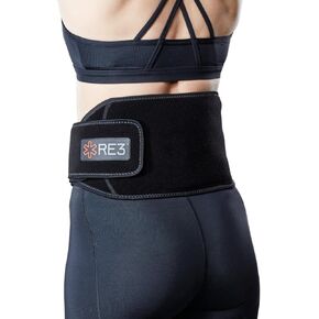 RE3 Ice Compression Pack for Back & Chest - Effective Cryotherapy Wrap for Back & Chest Pain, Lower Lumbar, Tailbone Injury, Surgery- Portable, Adjustable & Reusable, 2xIce Core Blankets, Extra Length