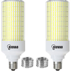 Led Corn Light Bulb 2 Pack,800W Equivalent 5000K Daylight 12000Lm Super Bright E26/E39 Base 80W Led Corn Bulbs,Replace Metal Halide HID CFL Led Bulb for Outdoor Indoor Area