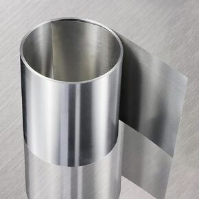Stainless Steel Shim Stock, 304 Stainless Steel Foil Plate Thin Metal Sheet Strip Shim Roll for Crafts, Electronic Equipment, Full Hard Temper, 50" Long x 6" Wide x 0.003" Thick