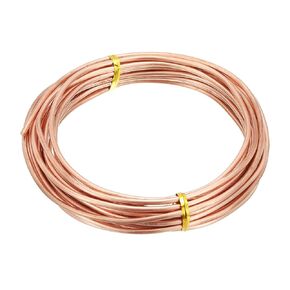 PATIKIL 99.9% Soft Copper Wire for Gardening, 9 Gauge/3 mm Diameter 24 Feet/7.3 m 1 Pound Spool Pure Bare Copper Wire for Jewelry Making Beading Electroculture Plants