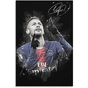 Neymar Poster 1 Wall Art Canvas Print Poster Home Bathroom Bedroom Office Living Room Decor Canvas Poster Unframe: 12x18inch(30x45cm)