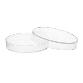 EISCO Plastic Petri Dish with Lid - 5" Diameter, 0.75" Depth - Molded in Polypropylene - Reusable - Translucent