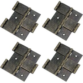 MY MIRONEY 2.99" Double Acting Screen Hinge Antique Bronze Folding Screen Hinges with Screws Pack of 4
