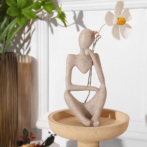 Thinker Statues and Sculptures, Sandstone Resin Thinker Statue Ornaments, Abstract Style Sculptures, Housewarming Gifts, Housewarming Decorations, Living Room Desk Decor