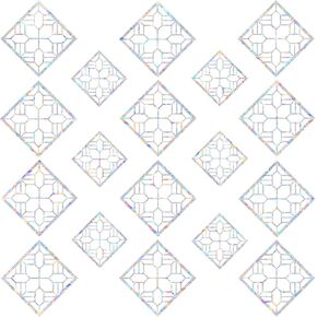 18 PCS Window Decals for Bird Strikes - Anti-Collision Window Decals to Save Birds from Window Collisions,Non Adhesive Reusable Rainbow Prism Window Stickers (18CH6CSP)