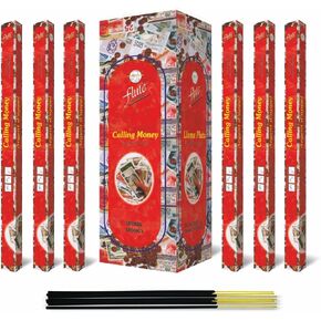 Flute Calling Money Fragrant Charcoal Incense Sticks Pack - 200 Sticks Total