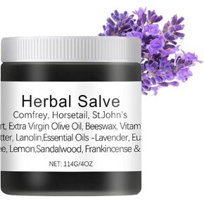 Organic Herbal Salve, Comfrey Organic Herbal Salve Cream Ointment 4oz (1PCS)