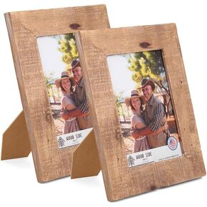 Rustic Barnwood Picture Frames 16x20 - Natural Reclaimed Wood Wall Hanging - Farmhouse Design