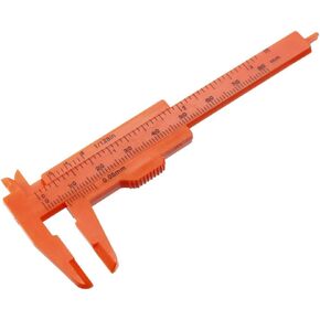 uxcell Vernier Caliper 80mm 3 Inch Metric Mini Double Scale Plastic Ruler Measuring Tool Color Random 2pcs