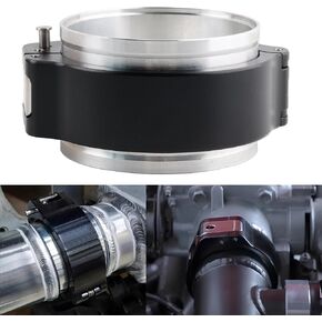 RiAiCiING 3 Inch Aluminum Quick Release V Band Clamp, 76mm Intake Intercooler Pipe Clamp for Intercooler Pipe Clamp Throttle Union Sleeve, 32516 Pinless HD Clamp, (Black) in Kuwait