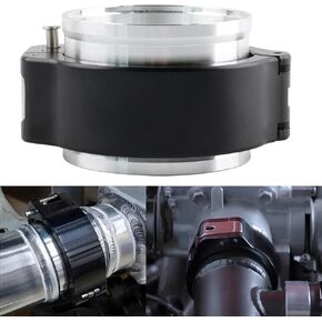 RiAiCiING 3 Inch Aluminum Quick Release V Band Clamp, 76mm Intake Intercooler Pipe Clamp for Intercooler Pipe Clamp Throttle Union Sleeve, 32516 Pinless HD Clamp, (Black)