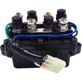 12V Winch Solenoid Relay Switch Assembly Fit for Arctic Cat ATV Warn Winch 0436-700 1436-066 1436-805 Prowler Winch Kits 1436-327 Snowmobile Winch Kit 6639-894