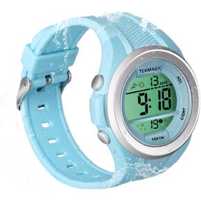 Multifunctional Submersible Swimming Sports Diving Watch for Boys and Girls 10 ATM Water Resistant Stopwatch, Alarm Clock, Chronograph, Timer Countdown, Dual Time Zone, 12 or 24 Hour Format