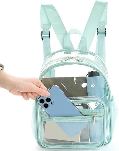 Small Clear Backpacks Purses,Mini Clear Plastic Backpack for Stadium Event,Ita Transparent Backpack for Girls Boys in Saudi Arabia