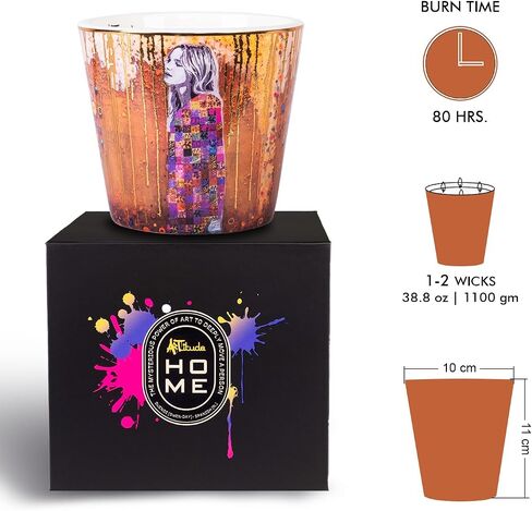 En Paz Scented Candle | Sandalwood-Rose-Saffron | 100% Soy Wax | Luxury Candles | Perfect for Gifting | 40oz | 10cm Tall | Approx Burn Time - 80 Hours in Saudi Arabia