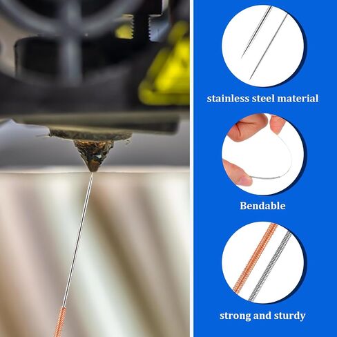3D Printer Nozzle Cleaning Kit, 10 Pcs Stainless Steel Nozzle Cleaning Needles 0.15/0.2/0.25/0.3/0.35/0.4/0.5/0.6/0.8/1.0mm for 3D Printer Accessories in Saudi Arabia