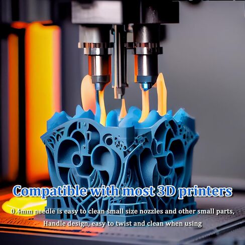 3D Printer Nozzle Cleaning Kit, 10 Pcs Stainless Steel Nozzle Cleaning Needles 0.15/0.2/0.25/0.3/0.35/0.4/0.5/0.6/0.8/1.0mm for 3D Printer Accessories in Saudi Arabia