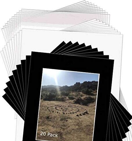 A Plus Max 16x20 inches Black Mat Board + Backing Board + Clear Bag, Pack of 20 in Kuwait