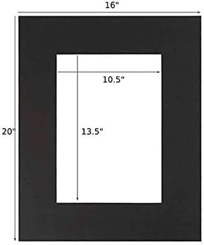 A Plus Max 16x20 inches Black Mat Board + Backing Board + Clear Bag, Pack of 20 in Kuwait