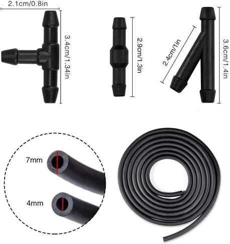 1 pc 2-way Check Valve Universal for Front Windshield Washer Nozzles replacement for Toyota, Lexus, Nissan, Ford & more brands; Windshield washer check valve OE# 85321-28020 by Click&Fit accessories in Kuwait