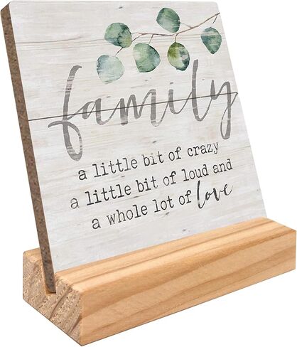 kunlisa Family Sign, Family Signs for Home Decor, Housewarming Gifts for New Home, Family Gifts Ideas, Family Gifts for Christmas, Gifts for Family, Family s Little Bit of Crazy Wood Plaque Sign in Saudi Arabia