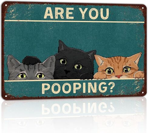 Vintage Bathroom Signs Decor Bathroom Pictures Wall Decor Cat Decor Metal Wall Art in Saudi Arabia