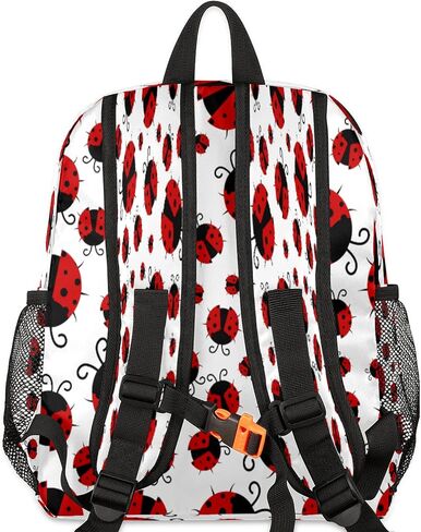 Pardick Cute Kids Backpack Red Ladybug Toddler Backpack with Chest Strap for Boys Girls Red Ladybug Print Lightweight Kindergarten Children Schoolbag Nursery Elementary Travel Bag in Kuwait