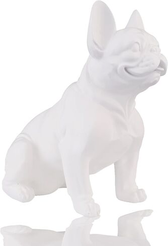 Bulldog Dog Statue Home Decor, French Bulldog Sculpture, Modern Bulldog Doll Crafts Living Room Tabletop Decor, Available in Three Colors（White） in Saudi Arabia
