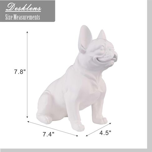 Bulldog Dog Statue Home Decor, French Bulldog Sculpture, Modern Bulldog Doll Crafts Living Room Tabletop Decor, Available in Three Colors（White） in Saudi Arabia