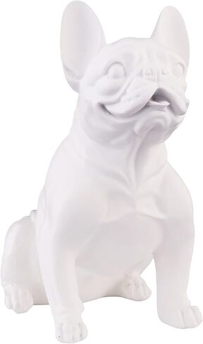 Bulldog Dog Statue Home Decor, French Bulldog Sculpture, Modern Bulldog Doll Crafts Living Room Tabletop Decor, Available in Three Colors（White） in Saudi Arabia