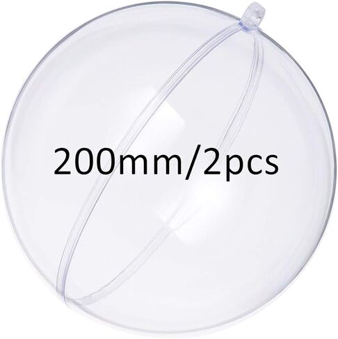 Clear Plastic Fillable Ornaments Ball, DIY Ornaments for Christmas, Wedding, Party, Home Decor (80mm Diameter/ 10pcs) in Kuwait