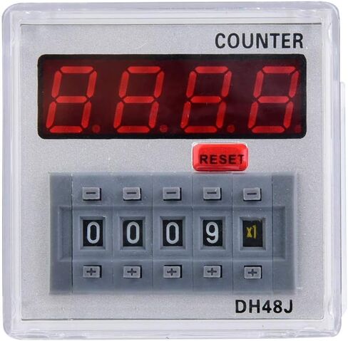 Digital Counter, 11 Pins LED Display Delay Time Relay DH48J-A 1-999900 for Remote Control Automatic Control System (24V AC/DC) in Saudi Arabia