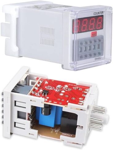 Digital Counter, 11 Pins LED Display Delay Time Relay DH48J-A 1-999900 for Remote Control Automatic Control System (24V AC/DC) in Saudi Arabia