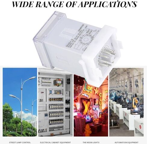 Digital Counter, 11 Pins LED Display Delay Time Relay DH48J-A 1-999900 for Remote Control Automatic Control System (24V AC/DC) in Saudi Arabia