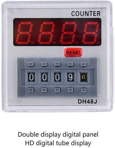 Digital Counter, 11 Pins LED Display Delay Time Relay DH48J-A 1-999900 for Remote Control Automatic Control System (24V AC/DC) in Saudi Arabia
