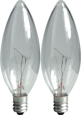 Ge Ceiling Fan Light Bulbs Blunt Tip 40 W 280 Lumens Candelabra 3.19 in. C-7a Clear Carded 2 Pack in Saudi Arabia
