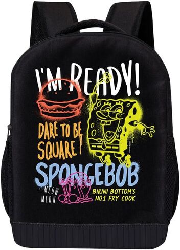 SpongeBob SquarePants Backpack for School | Kids Travel Backpack School Backpack | Kids Backpack for Girls, Boys, Toddlers, Unisex (I'm Ready!) in Kuwait