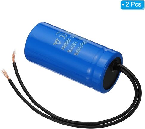 مكثف تشغيل PATIKIL CD60، 2 حزمة 300 فائق التوهج 250VAC 2 أسلاك 50/60 هرتز مكثف بدء تشغيل المحرك لمحرك ضاغط الهواء يبدأ في التشغيل in Saudi Arabia