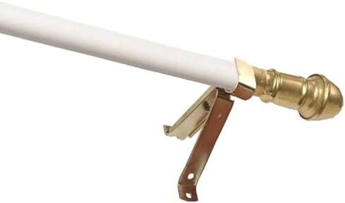 2Pcs Adjustable Curtain Rod Bracket for 9/16 inch Diameter Rod, Drape Rod Bracket for Wall, Curtain Rod Holders,Gold in Kuwait