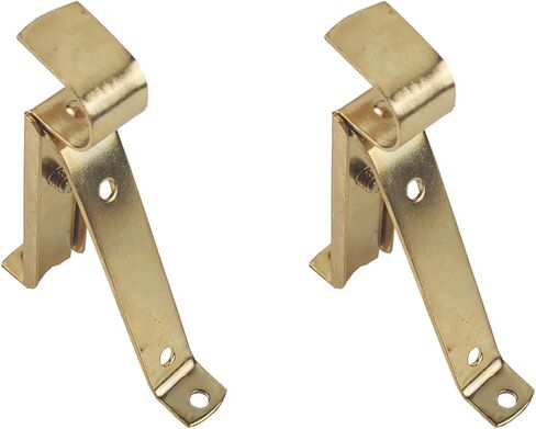 2Pcs Adjustable Curtain Rod Bracket for 9/16 inch Diameter Rod, Drape Rod Bracket for Wall, Curtain Rod Holders,Gold in Kuwait