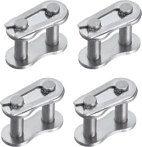 uxcell 4Pcs #41/ DIN/ISO 085 Chain Master Connector Link Roller, 1/2" Pitch Stainless Steel, Standard Connecting Split Links in Saudi Arabia