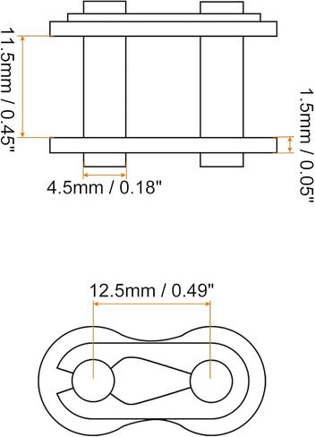 uxcell 4Pcs #41/ DIN/ISO 085 Chain Master Connector Link Roller, 1/2" Pitch Stainless Steel, Standard Connecting Split Links in Saudi Arabia
