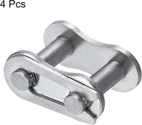 uxcell 4Pcs #41/ DIN/ISO 085 Chain Master Connector Link Roller, 1/2" Pitch Stainless Steel, Standard Connecting Split Links in Saudi Arabia