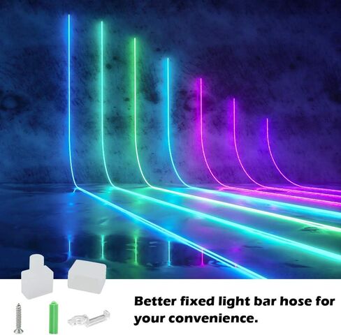 5 أزواج من ملحقات نظام قنوات LED من السيليكون، تتضمن أغطية النهاية، ومشابك التثبيت، وأنبوب التوسيع مع المسمار، لملف LED ذو الانحناء الناعم مقاس 05 × 13 مم (مناسب: S0513) in Saudi Arabia