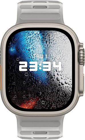 UC1 Sport Band Compatible with Apple Watch Bands Ultra Se 49mm 45mm 44mm 42mm 41mm 40mm 38mm Men Women Series 9 8 7 6 5 4 3 2 1 iWatch Strap Silicone Abyss Blue in Kuwait