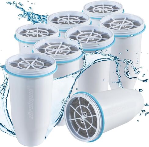 ZR-001 Water Filter Replacement, Replacement Water Filters for Pitchers and Dispensers, Advanced 6-Stage Filter 0 TDS System (8 pack) in Saudi Arabia